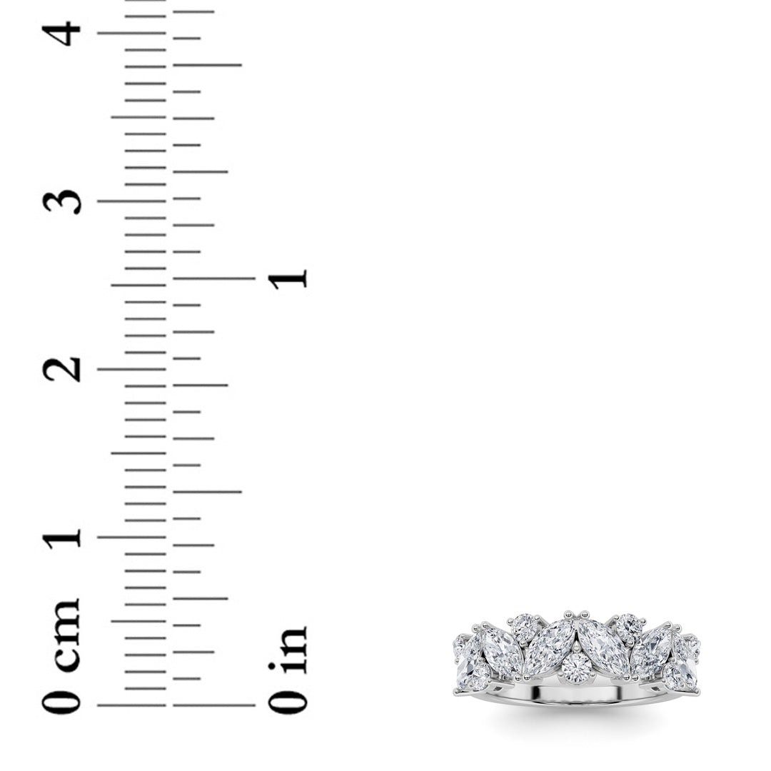 1.5CTW Marquise Shaped Lab Grown Diamond (G/VS) Ring in 14K Gold