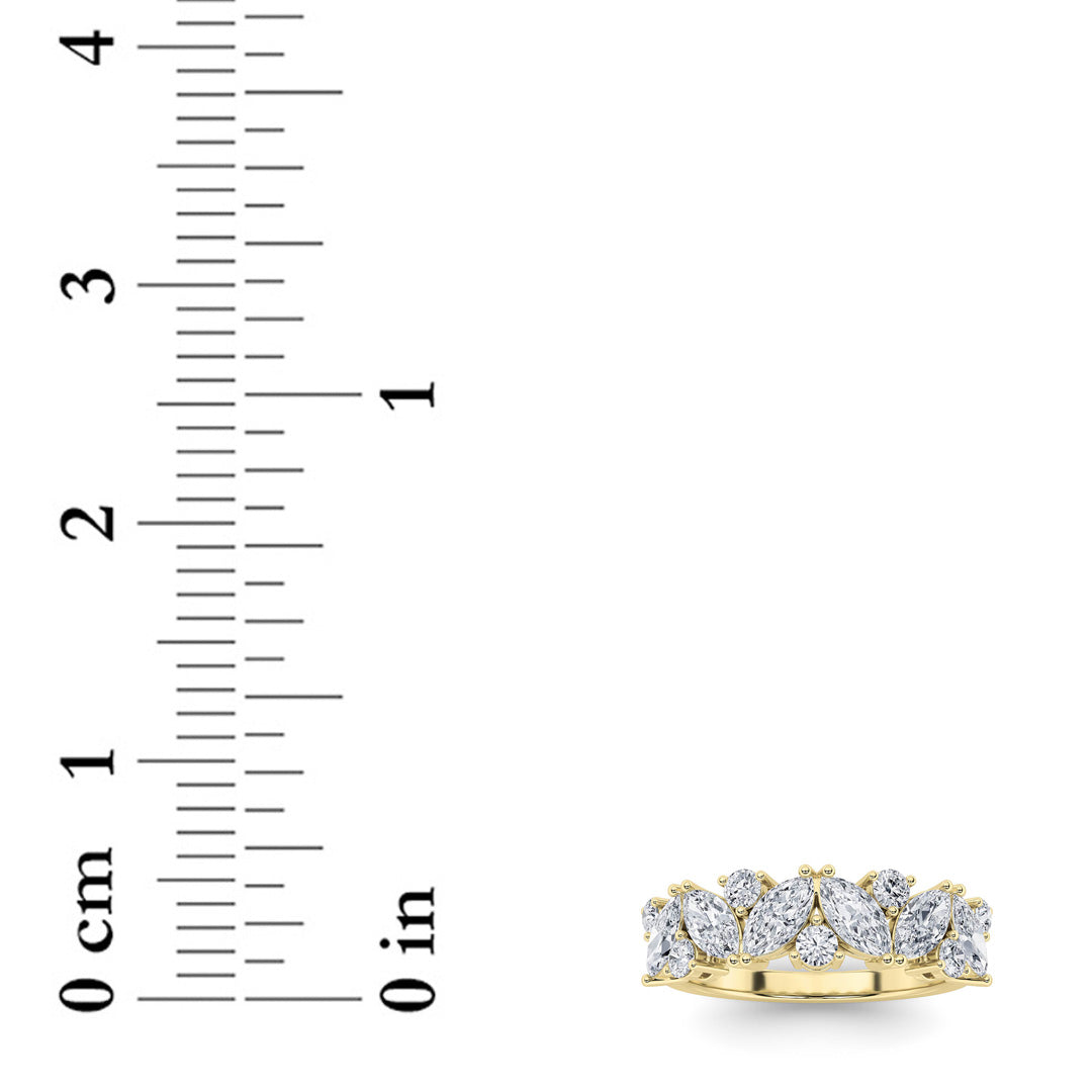 1.5CTW Marquise Shaped Lab Grown Diamond (G/VS) Ring in 14K Gold