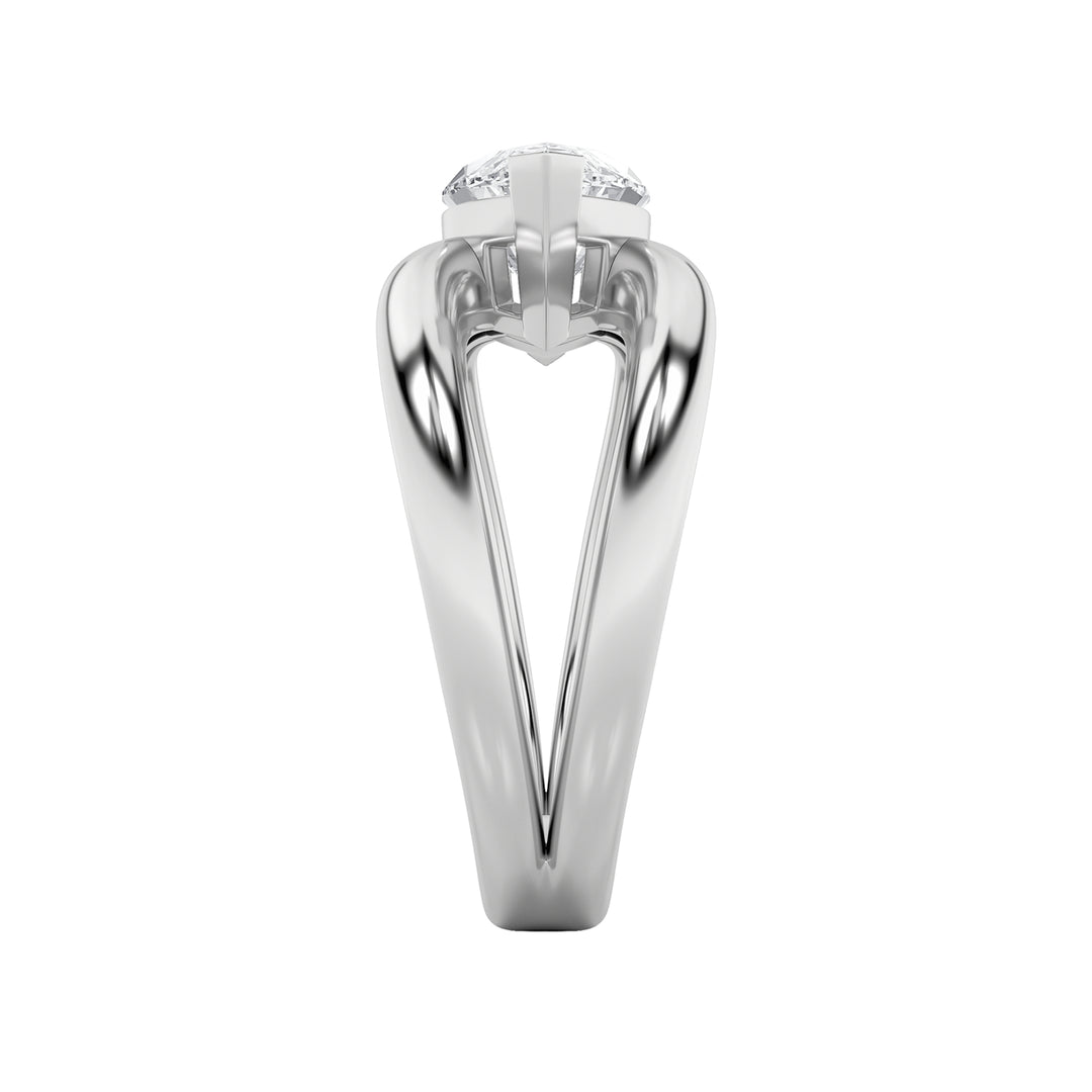 2Cttw Marquise Shaped Lab Grown Diamond (G/VS) East West Solitaire Fancy Ring in 14K Gold