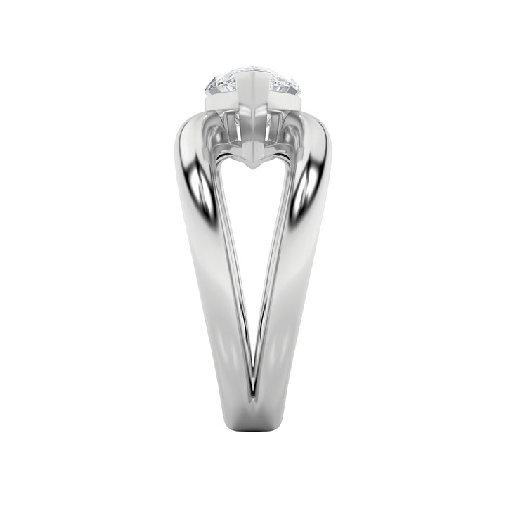 2Cttw Marquise Shaped Lab Grown Diamond (G/VS) East West Solitaire Fancy Ring in 14K Gold
