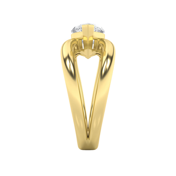 2Cttw Marquise Shaped Lab Grown Diamond (G/VS) East West Solitaire Fancy Ring in 14K Gold