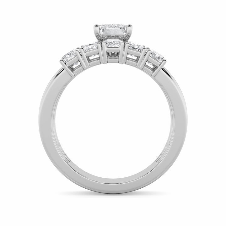 2.5Cttw Radiant Shaped Lab Grown Diamond (G/VS) Bridal Set with Matching Band and  Ring in 14K Gold