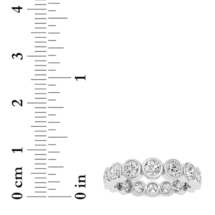 1.6CTW Round Shaped Lab Grown Diamond (F/VS) Eternity Band Ring in 14K Gold - Size 6