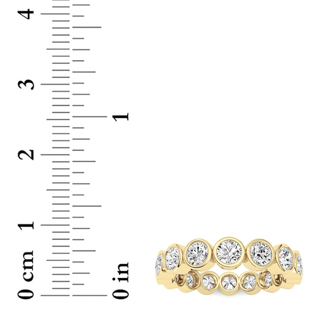 1.6CTW Round Shaped Lab Grown Diamond (F/VS) Eternity Band Ring in 14K Gold - Size 6