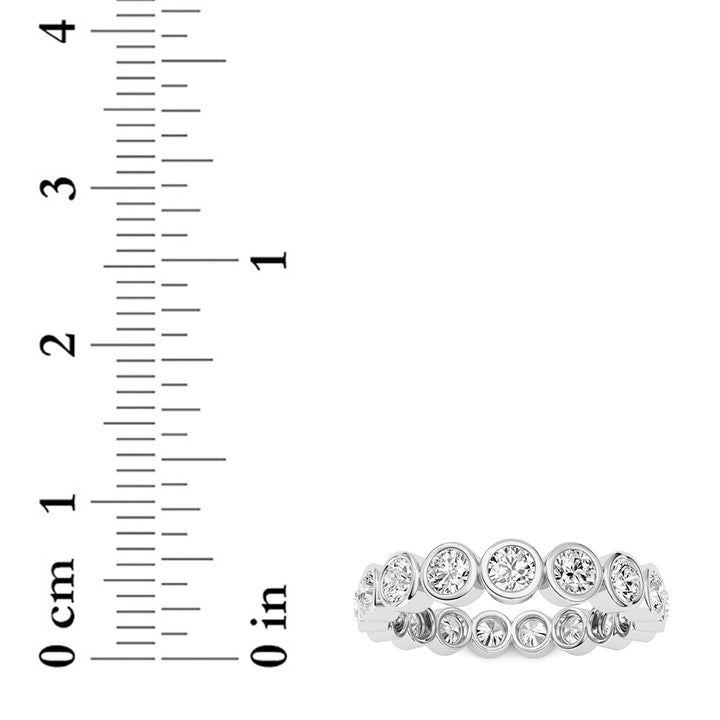 1.8CTW Round Shaped Lab Grown Diamond (F/VS) Eternity Band Ring in 14K Gold - Size 8