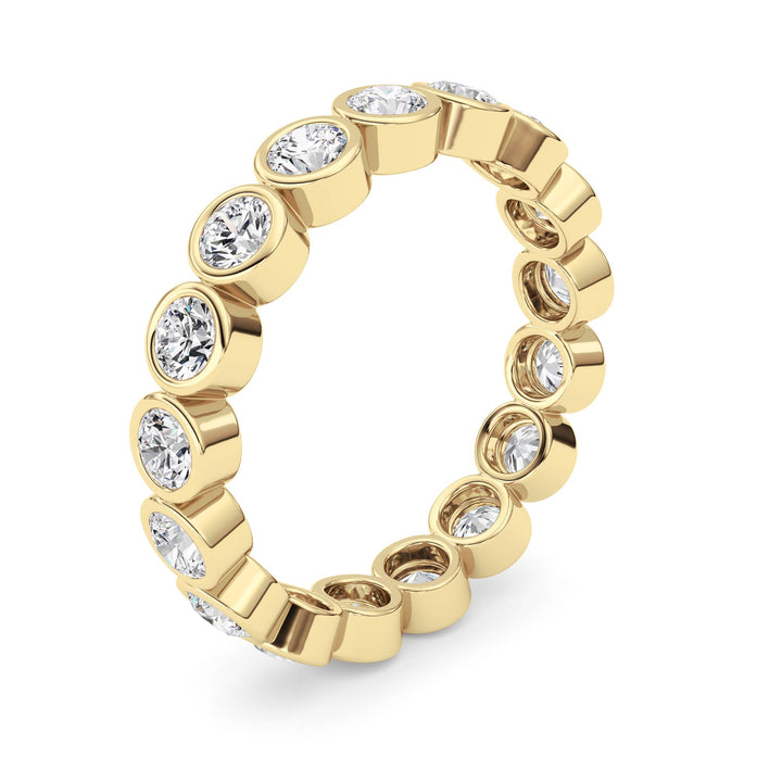 1.8CTW Round Shaped Lab Grown Diamond (F/VS) Eternity Band Ring in 14K Gold - Size 8