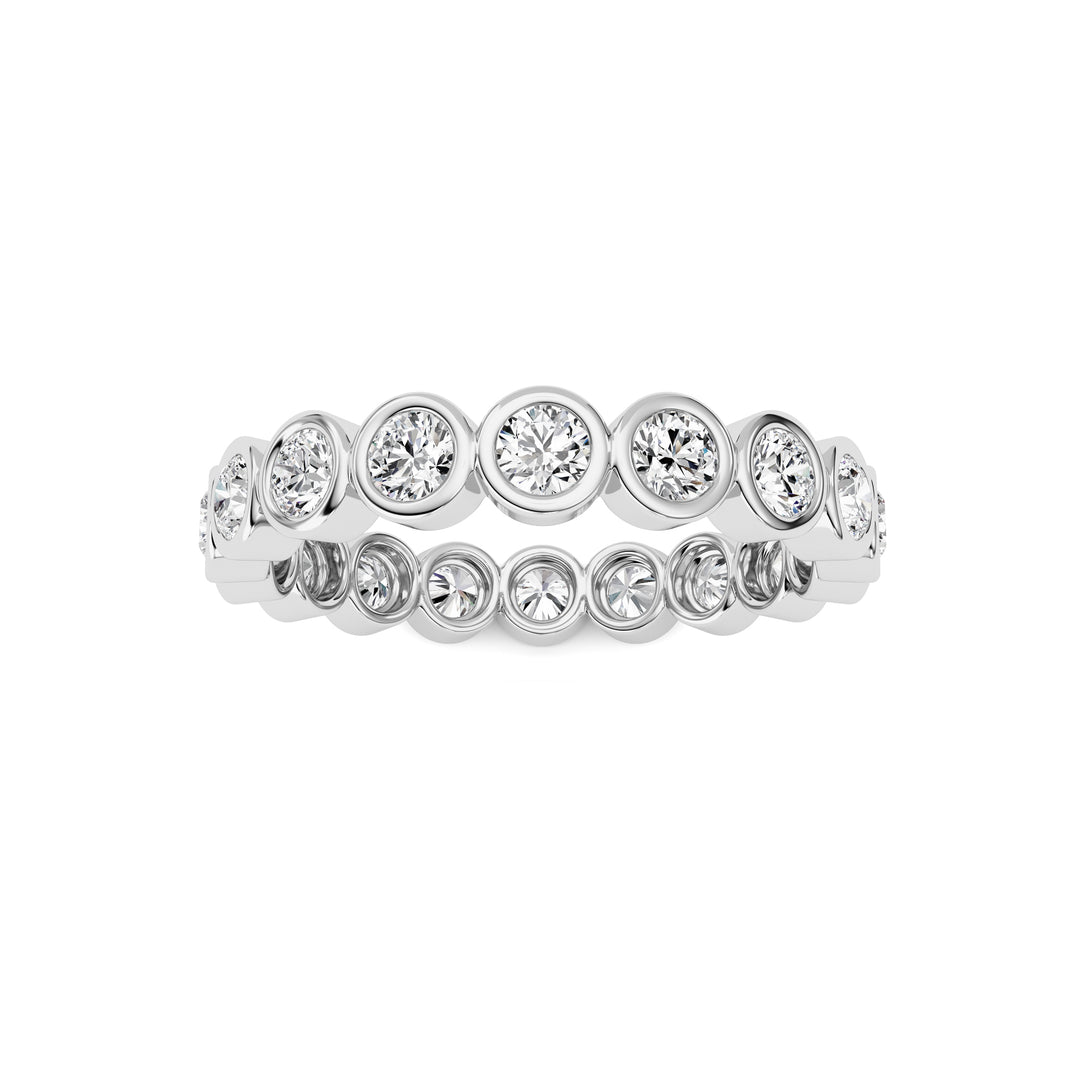 1.8CTW Round Shaped Lab Grown Diamond (F/VS) Eternity Band Ring in 14K Gold - Size 9