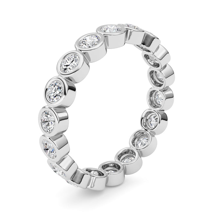 1.8CTW Round Shaped Lab Grown Diamond (F/VS) Eternity Band Ring in 14K Gold - Size 9
