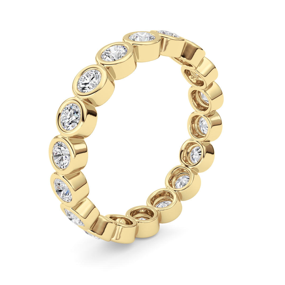 1.8CTW Round Shaped Lab Grown Diamond (F/VS) Eternity Band Ring in 14K Gold - Size 9