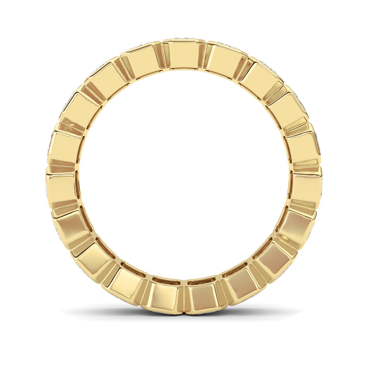 2.2CTW Emerald Shaped Lab Grown Diamond (F/VS) Eternity Band Ring in 14K Gold - Size 6