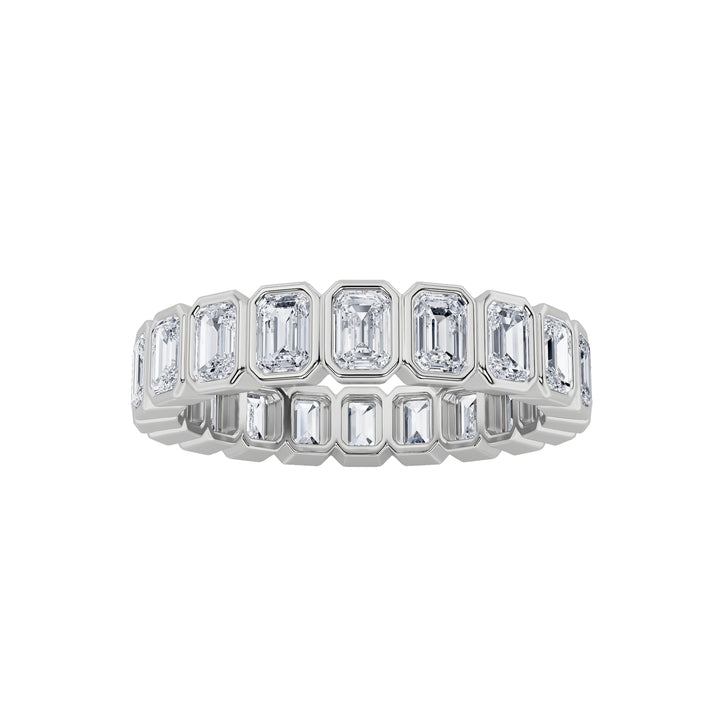 2.5CTW Emerald Shaped Lab Grown Diamond (F/VS) Eternity Band Ring in 14K Gold - Size 8