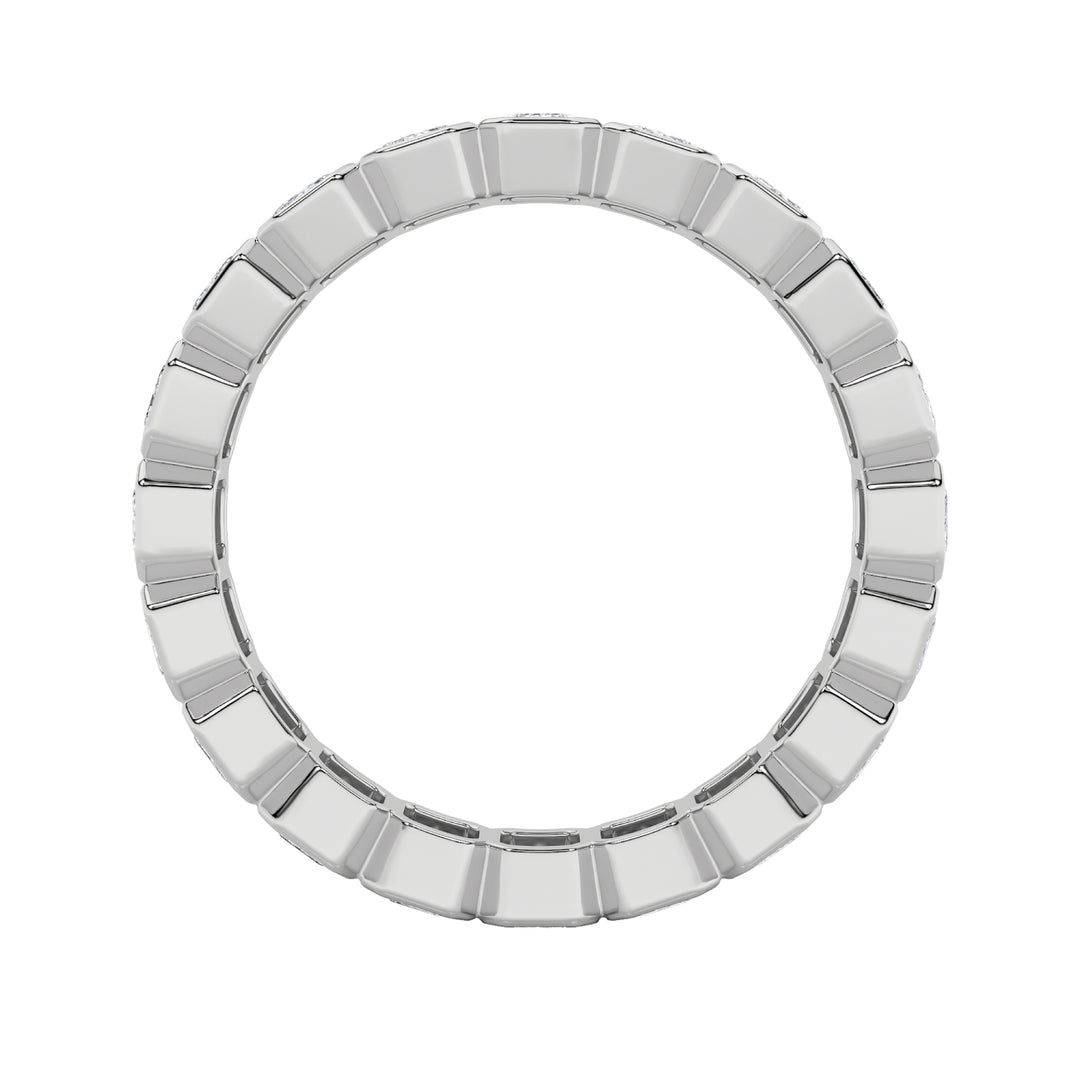 2.5CTW Emerald Shaped Lab Grown Diamond (F/VS) Eternity Band Ring in 14K Gold - Size 8