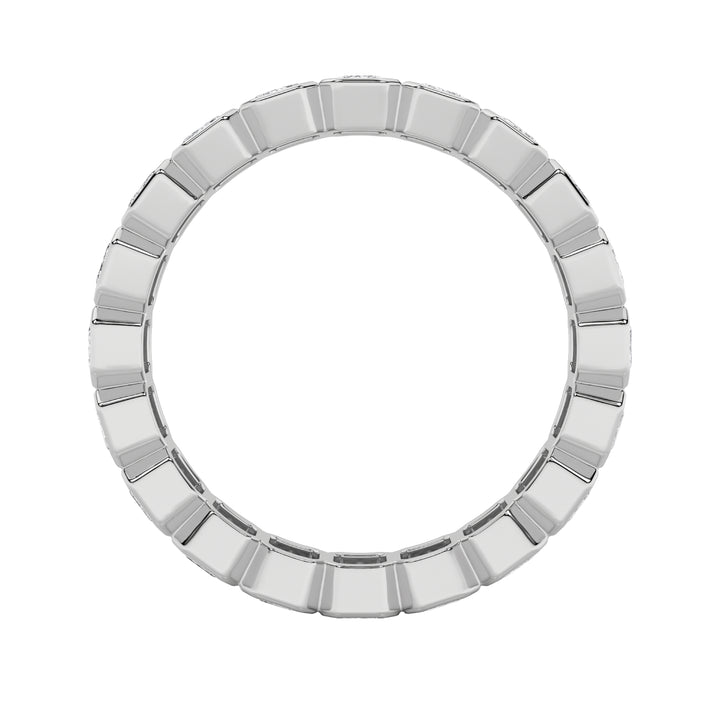 2.5CTW Emerald Shaped Lab Grown Diamond (F/VS) Eternity Band Ring in 14K Gold - Size 8