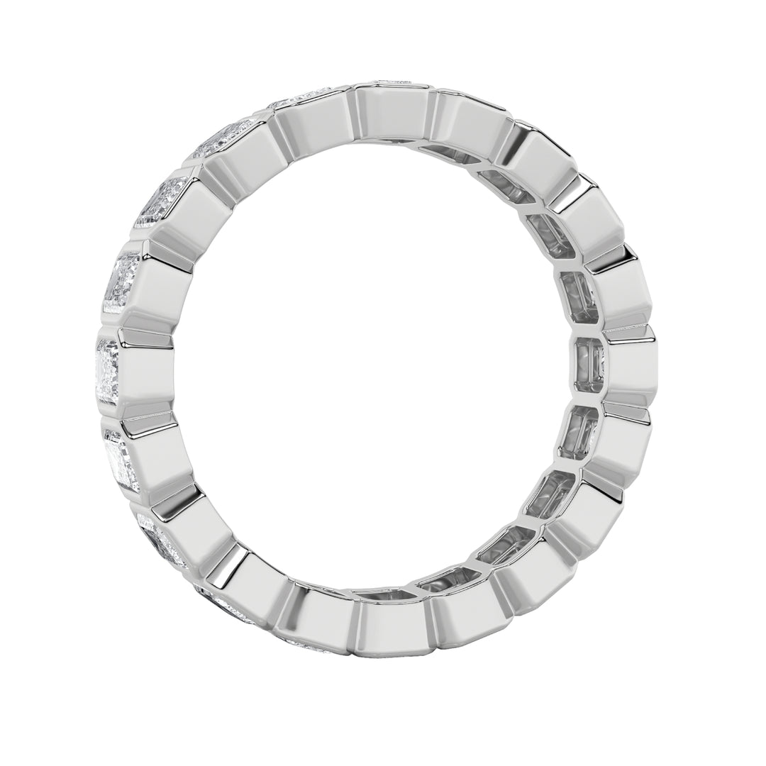 2.5CTW Emerald Shaped Lab Grown Diamond (F/VS) Eternity Band Ring in 14K Gold - Size 8