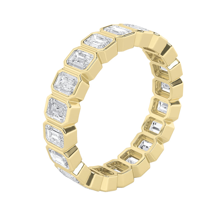 2.5CTW Emerald Shaped Lab Grown Diamond (F/VS) Eternity Band Ring in 14K Gold - Size 8