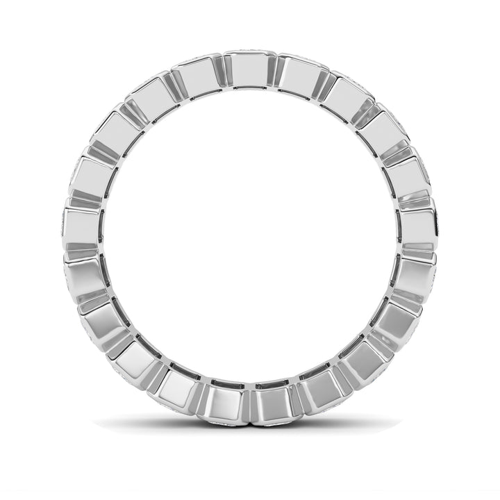 2.6CTW Emerald Shaped Lab Grown Diamond (F/VS) Eternity Band Ring in 14K Gold - Size 9