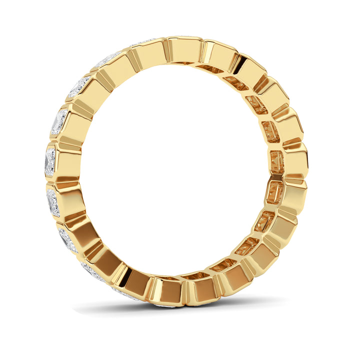 2.6CTW Emerald Shaped Lab Grown Diamond (F/VS) Eternity Band Ring in 14K Gold - Size 9
