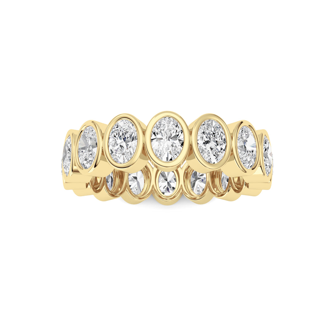 2CTW Oval Shaped Lab Grown Diamond (F/VS) Eternity Band Ring in 14K Gold - Size 5