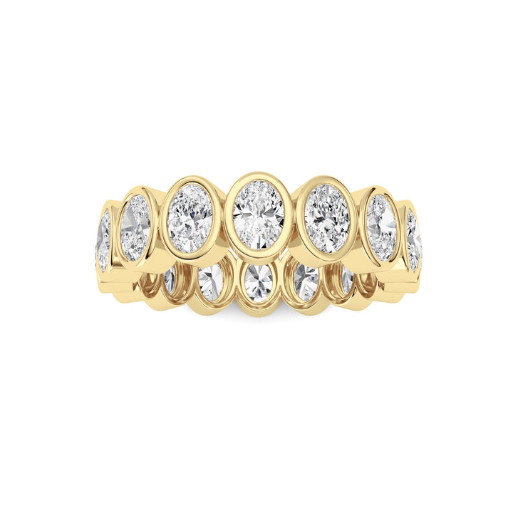 2CTW Oval Shaped Lab Grown Diamond (F/VS) Eternity Band Ring in 14K Gold - Size 5