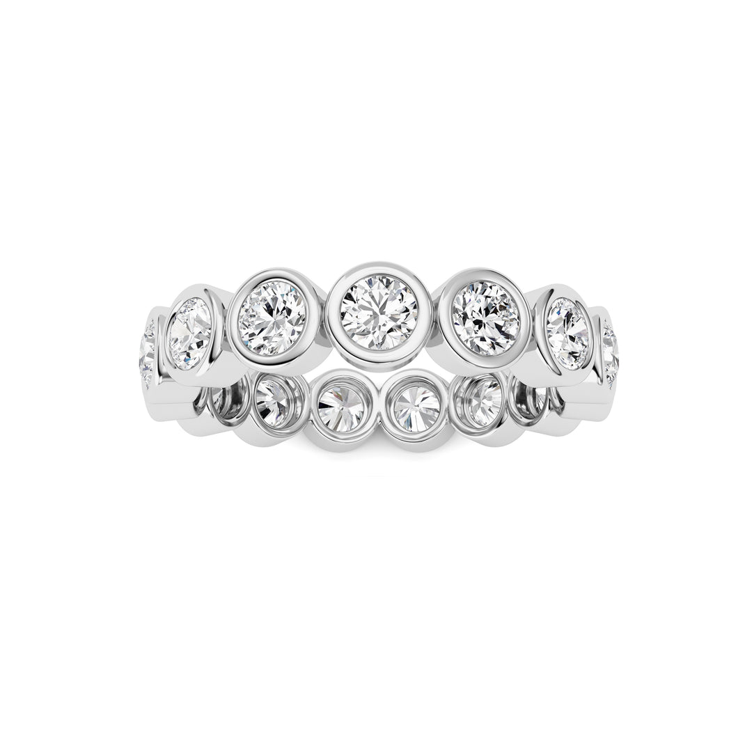 1.9CTW Round Shaped Lab Grown Diamond (F/VS) Eternity Band Ring in 14K Gold - Size 5