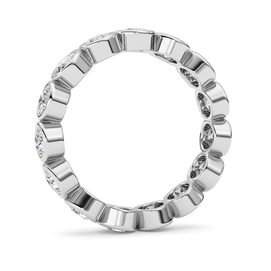 1.9CTW Round Shaped Lab Grown Diamond (F/VS) Eternity Band Ring in 14K Gold - Size 5
