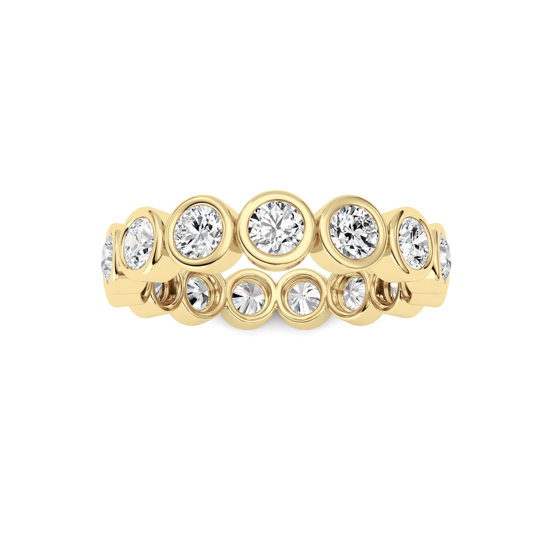 1.9CTW Round Shaped Lab Grown Diamond (F/VS) Eternity Band Ring in 14K Gold - Size 5