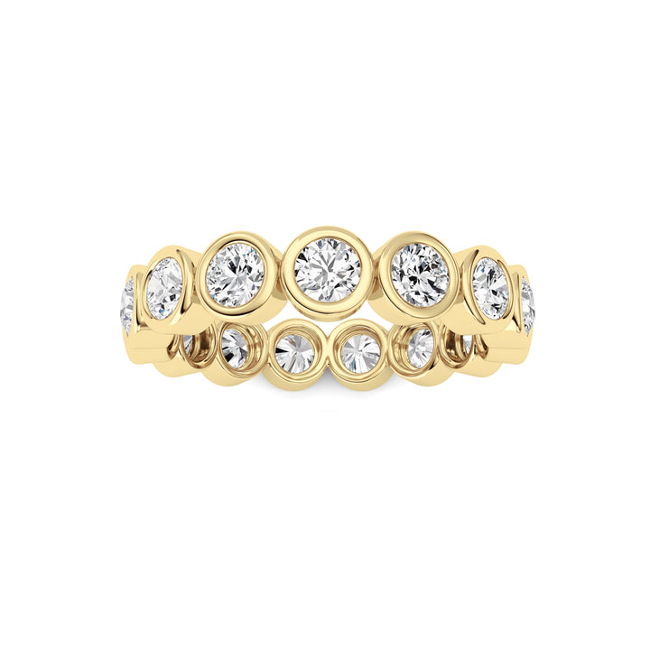 1.9CTW Round Shaped Lab Grown Diamond (F/VS) Eternity Band Ring in 14K Gold - Size 5