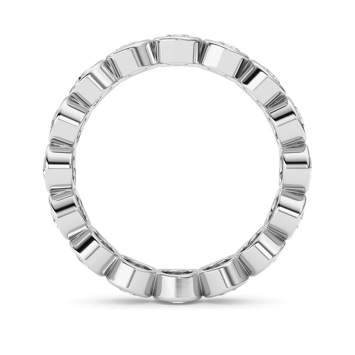 2CTW Round Shaped Lab Grown Diamond (F/VS) Eternity Band Ring in 14K Gold - Size 7