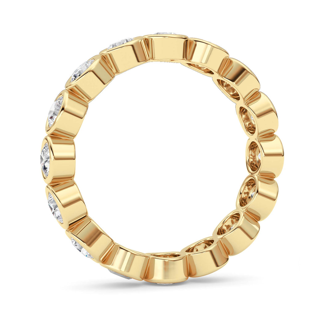 2CTW Round Shaped Lab Grown Diamond (F/VS) Eternity Band Ring in 14K Gold - Size 7