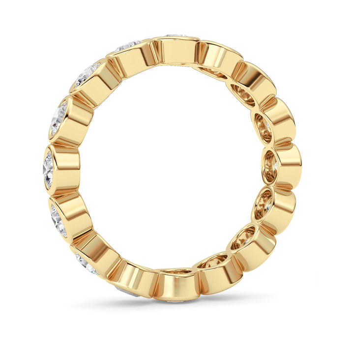 2CTW Round Shaped Lab Grown Diamond (F/VS) Eternity Band Ring in 14K Gold - Size 7