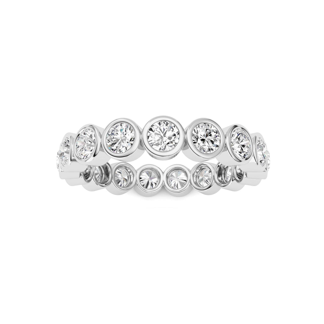 2.2CTW Round Shaped Lab Grown Diamond (F/VS) Eternity Band Ring in 14K Gold - Size 8