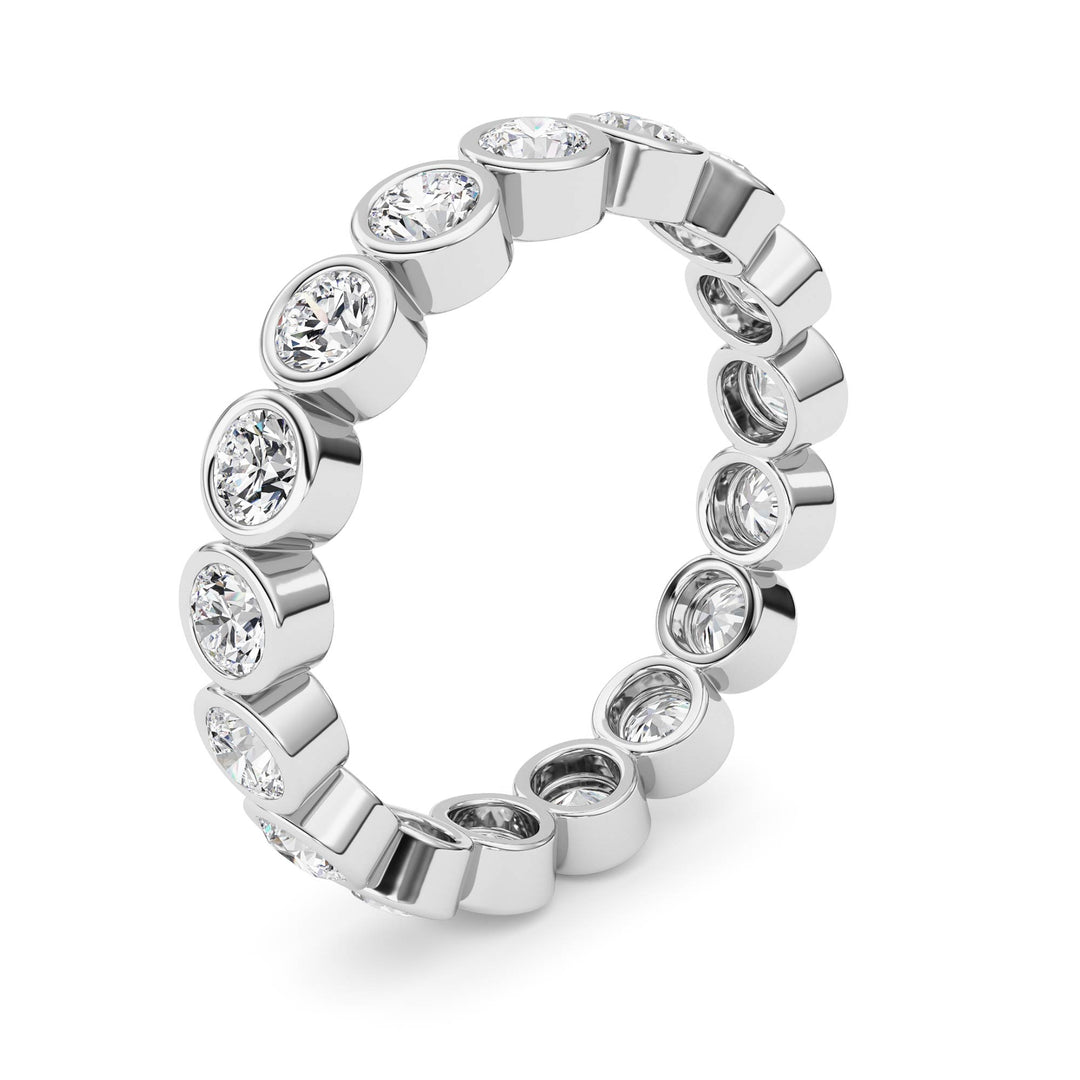 2.2CTW Round Shaped Lab Grown Diamond (F/VS) Eternity Band Ring in 14K Gold - Size 8