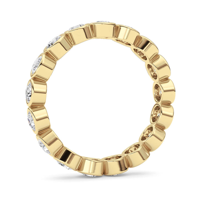 2.2CTW Round Shaped Lab Grown Diamond (F/VS) Eternity Band Ring in 14K Gold - Size 8