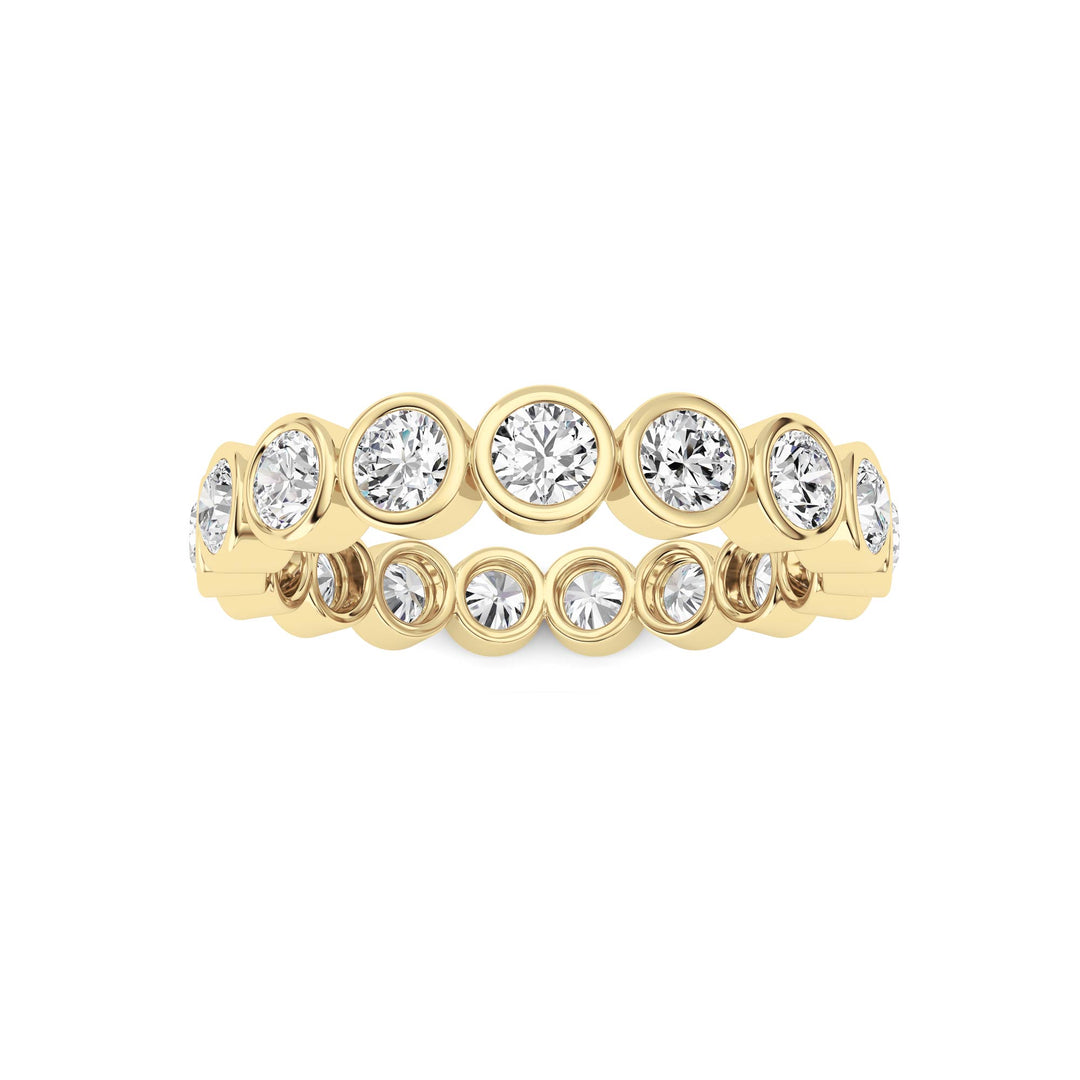 2.2CTW Round Shaped Lab Grown Diamond (F/VS) Eternity Band Ring in 14K Gold - Size 9