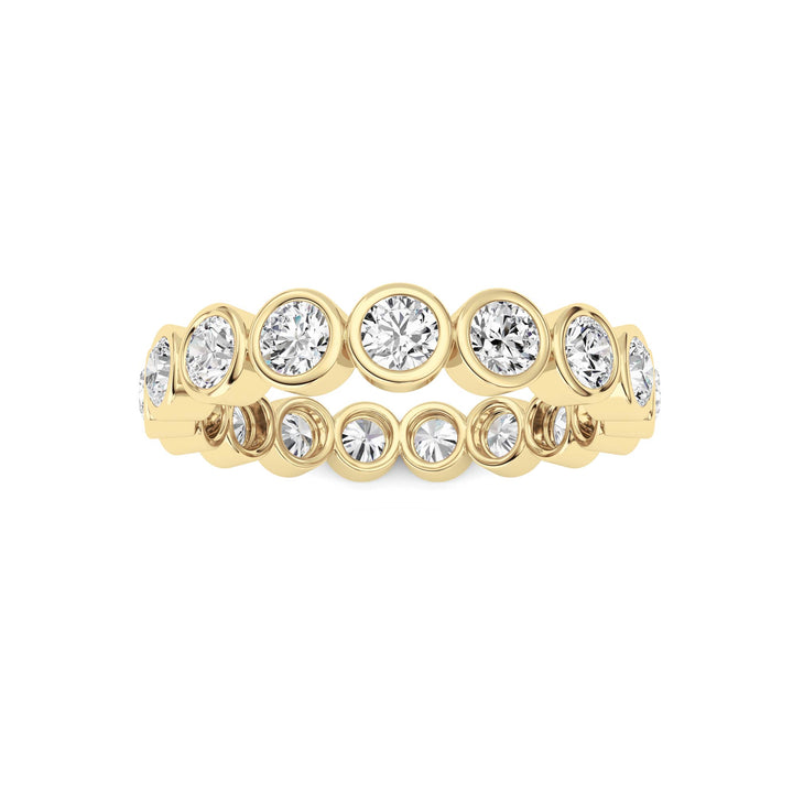 2.2CTW Round Shaped Lab Grown Diamond (F/VS) Eternity Band Ring in 14K Gold - Size 9