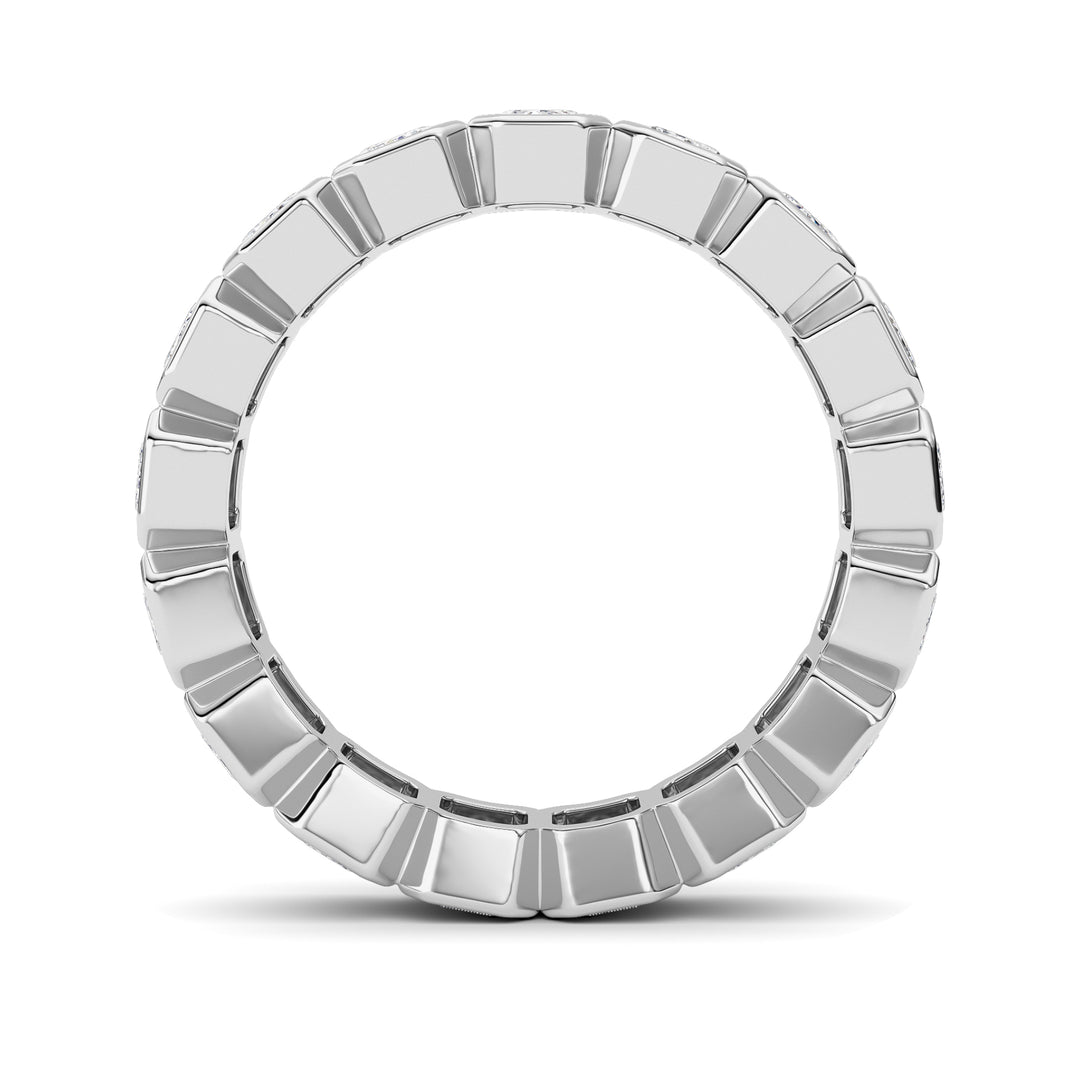 2.5CTW Emerald Shaped Lab Grown Diamond (F/VS) Eternity Band Ring in 14K Gold - Size 5