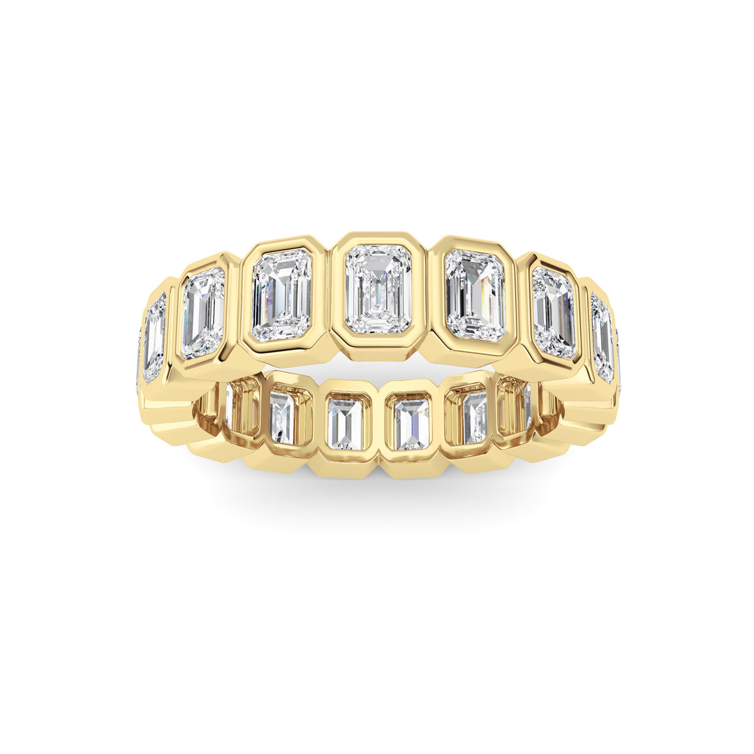 2.5CTW Emerald Shaped Lab Grown Diamond (F/VS) Eternity Band Ring in 14K Gold - Size 5