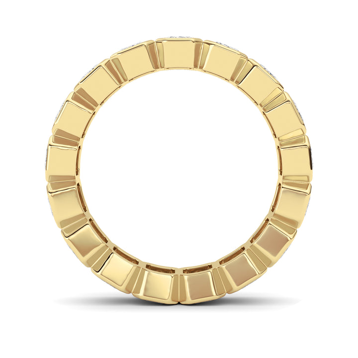 2.5CTW Emerald Shaped Lab Grown Diamond (F/VS) Eternity Band Ring in 14K Gold - Size 5