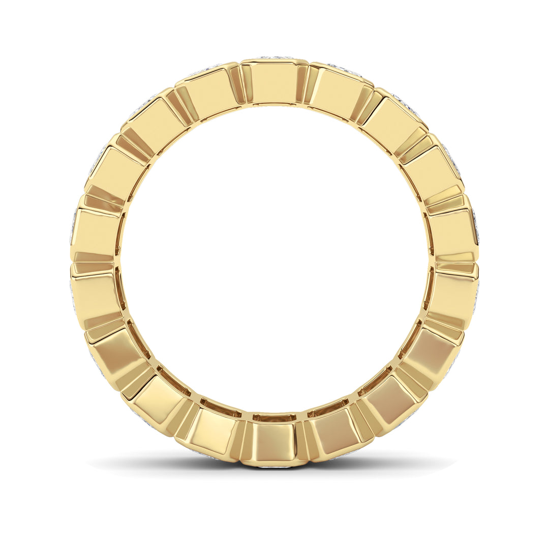 2.75Cttw Emerald Shaped Lab Grown Diamond (F/VS) Eternity Band Ring in 14K Gold - Size 6