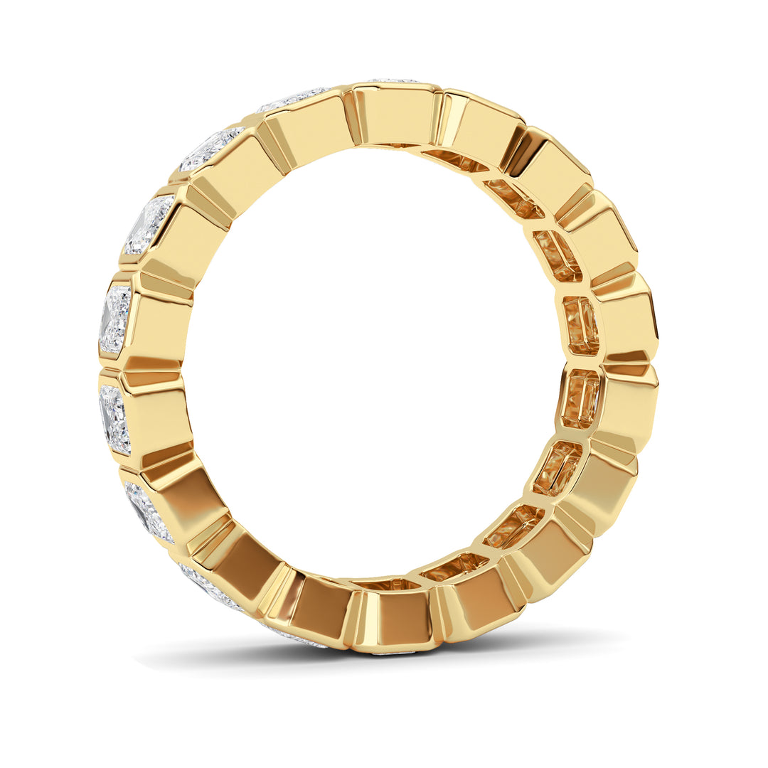 2.75Cttw Emerald Shaped Lab Grown Diamond (F/VS) Eternity Band Ring in 14K Gold - Size 6