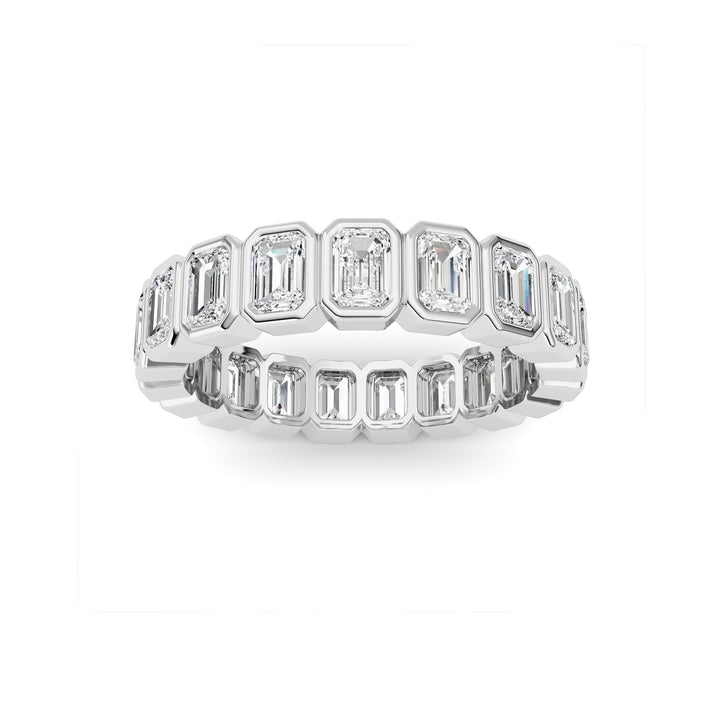 2.75CTW Emerald Shaped Lab Grown Diamond (F/VS) Eternity Band Ring in 14K Gold - Size 7