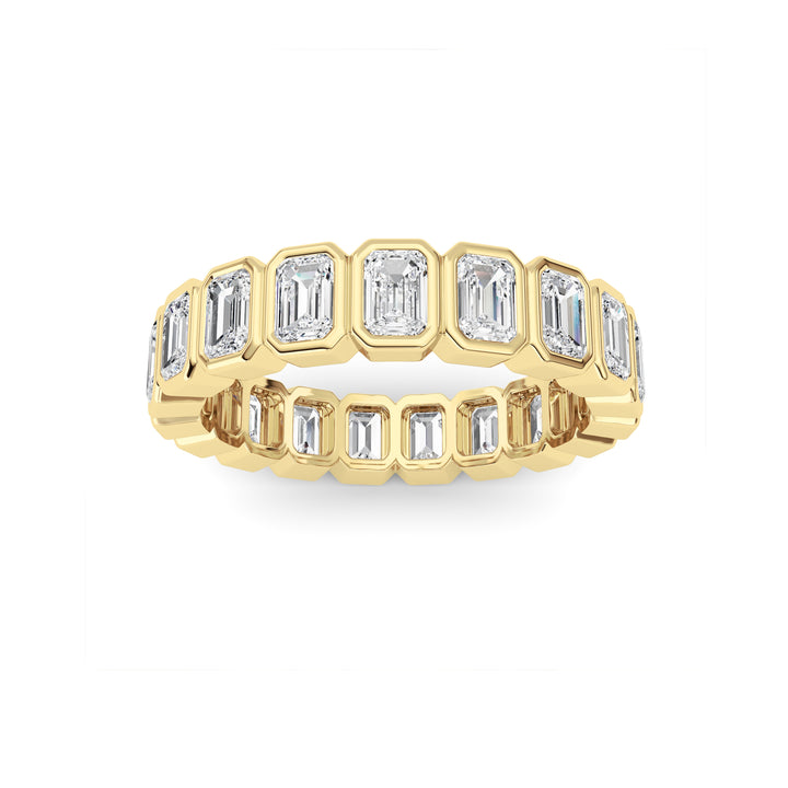2.75CTW Emerald Shaped Lab Grown Diamond (F/VS) Eternity Band Ring in 14K Gold - Size 7