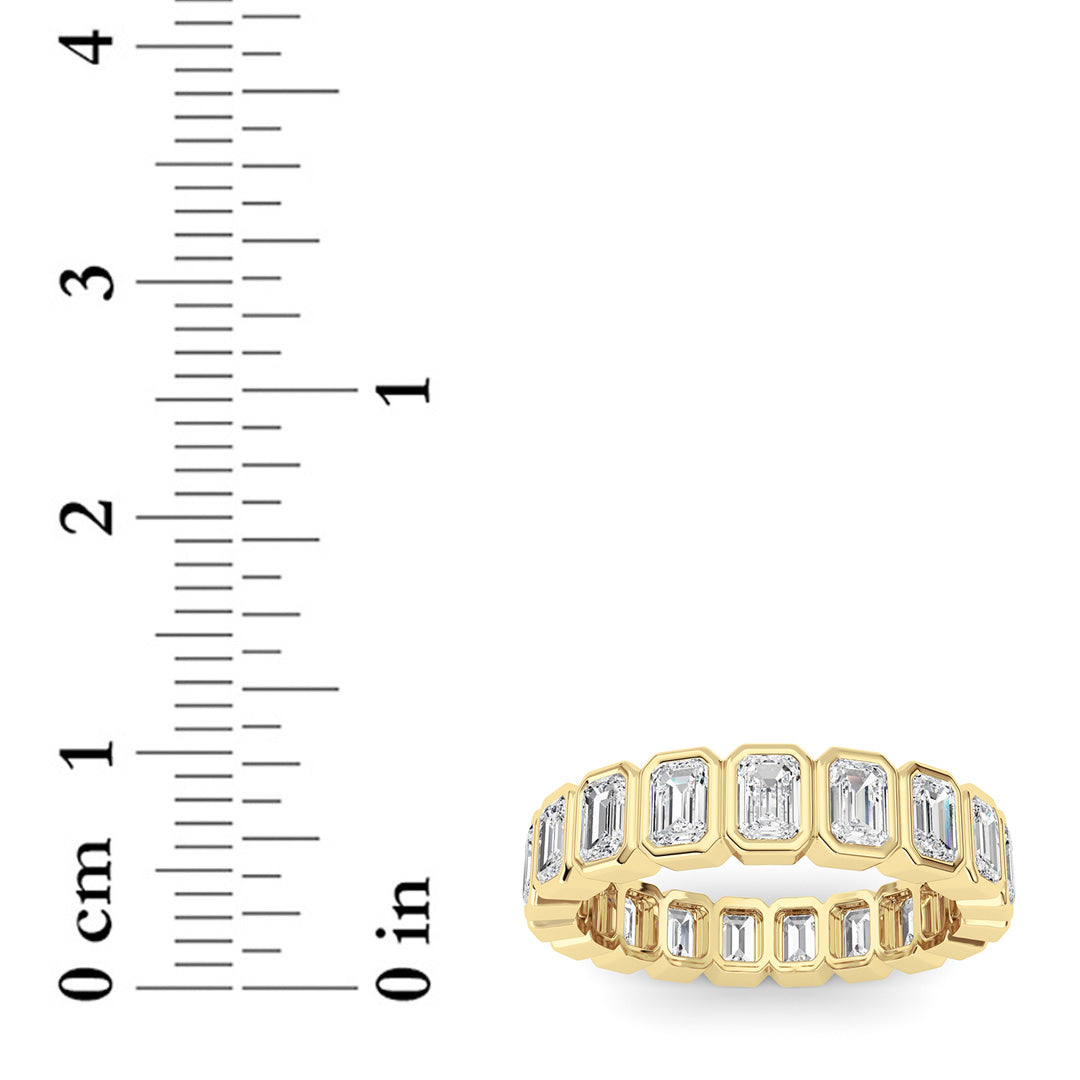 2.75CTW Emerald Shaped Lab Grown Diamond (F/VS) Eternity Band Ring in 14K Gold - Size 7