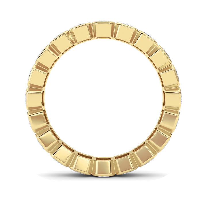 3.00Cttw Emerald Shaped Lab Grown Diamond (F/VS) Eternity Band Ring in 14K Gold - Size 9