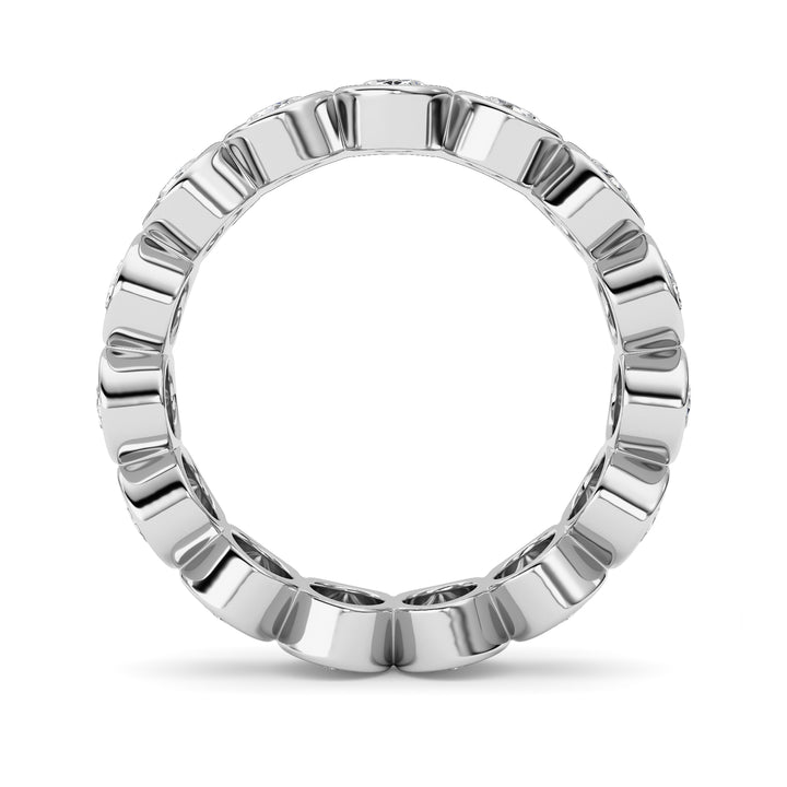 2.2CTW Oval Shaped Lab Grown Diamond (F/VS) Eternity Band Ring in 14K Gold - Size 5