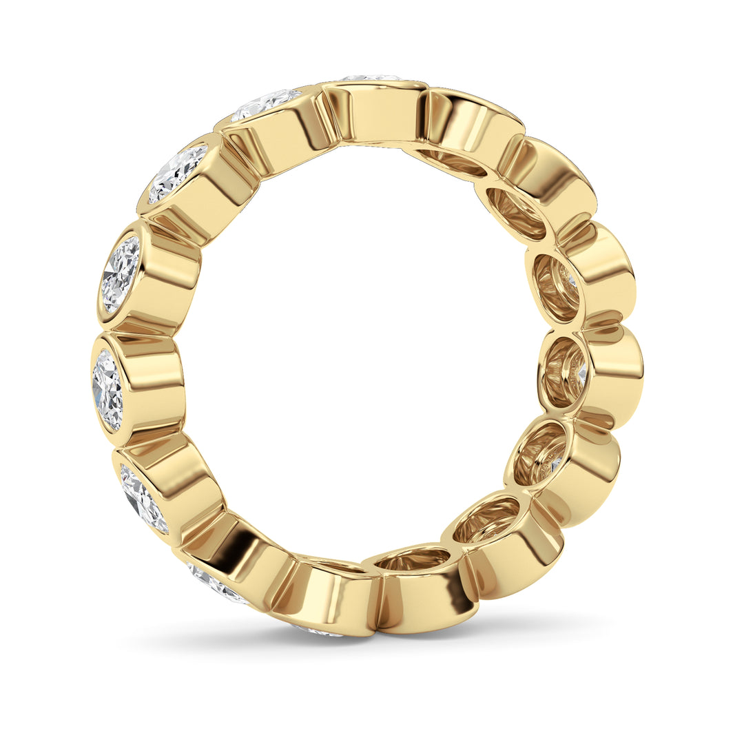 2.2CTW Oval Shaped Lab Grown Diamond (F/VS) Eternity Band Ring in 14K Gold - Size 5