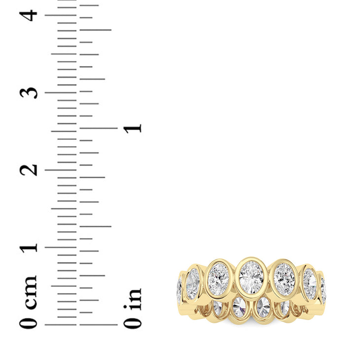 2.2CTW Oval Shaped Lab Grown Diamond (F/VS) Eternity Band Ring in 14K Gold - Size 5