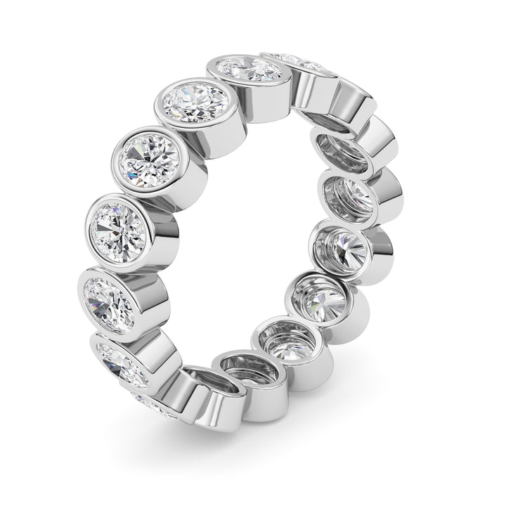 2.4CTW Oval Shaped Lab Grown Diamond (F/VS) Eternity Band Ring in 14K Gold - Size 6