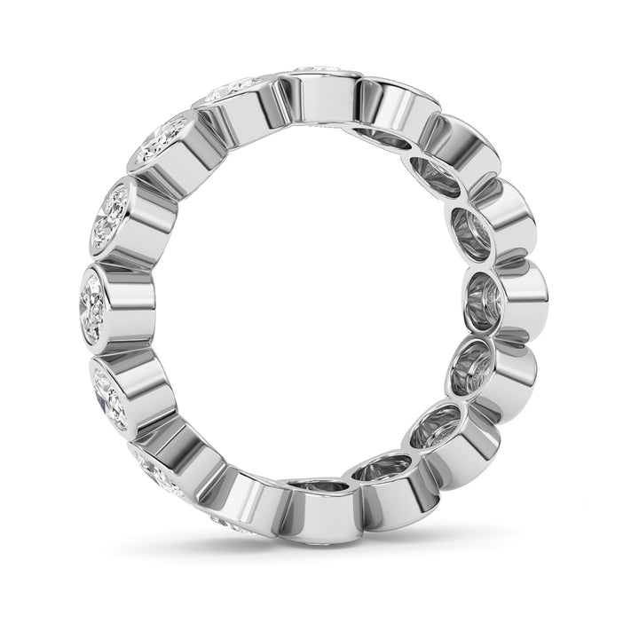 2.4CTW Oval Shaped Lab Grown Diamond (F/VS) Eternity Band Ring in 14K Gold - Size 6