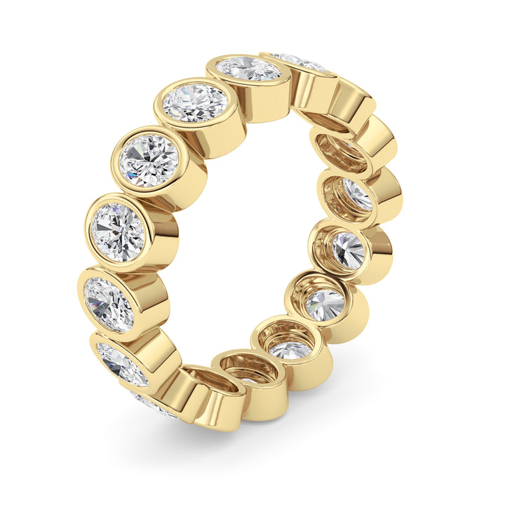 2.4CTW Oval Shaped Lab Grown Diamond (F/VS) Eternity Band Ring in 14K Gold - Size 6